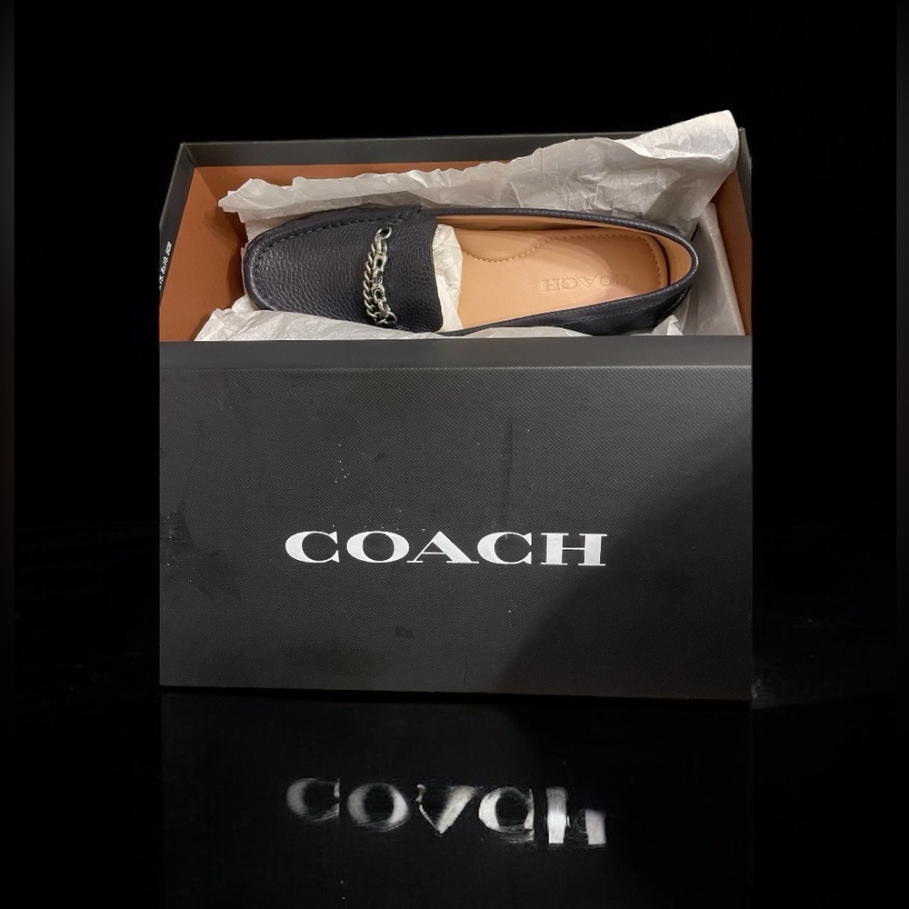 COACH Crosby Driver’s Chains LTD. Driving Loafers / Coach. UK   size 8 B    NWT - Picture 6 of 16